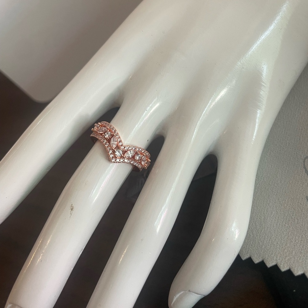 Rose Gold and Cubic Zirconia Ring